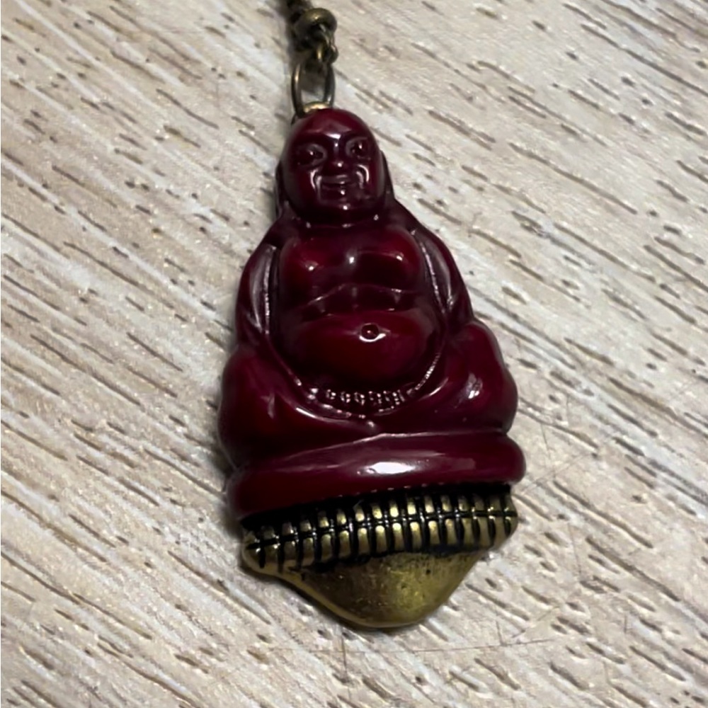 Marlyn Schiff Mystical Buddha metal pendant necklace